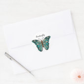 Rond Sticker papillon (Enveloppe)