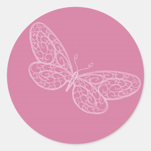Rond Sticker papillon Filigree (Devant)