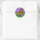 Rond Sticker papillon Monarque (Sac)
