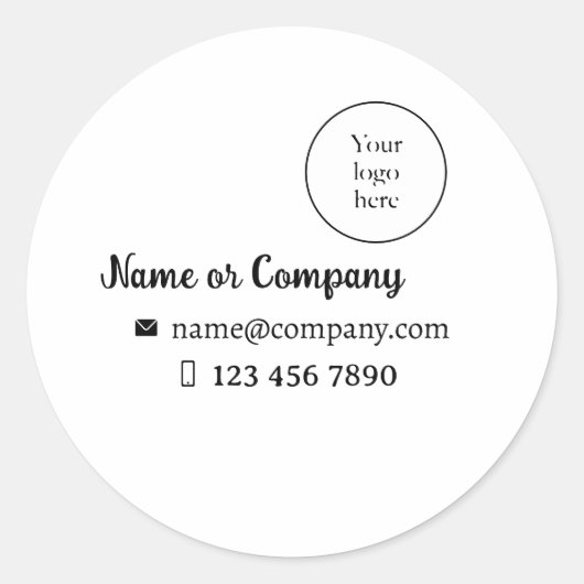 Rond Sticker para empresa, logo y datations (Devant)