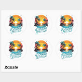 Rond Sticker Paradise Hawaii (Feuille)