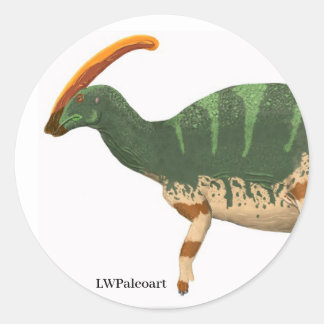 Rond Sticker Parasaurolophus