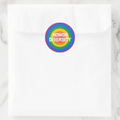 Rond Sticker pare-chocs Honor Diversity (Sac)