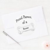 Rond Sticker parent Fière Boxer (Enveloppe)