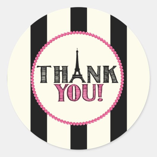 Rond Sticker Paris Merci (Devant)