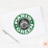 Rond Sticker Paris Vert Durga (Enveloppe)
