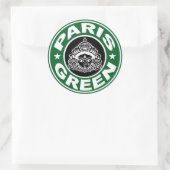 Rond Sticker Paris Vert Durga (Sac)