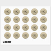 Rond Sticker - Parties scintillant Fab future Mme. (Feuille)