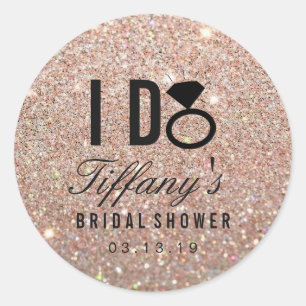 Rond Sticker - Parties scintillant I DO Fête des mariée