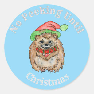 Rond Sticker Pas De Pékin Jusqu'À Noël Moutons