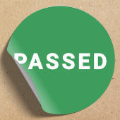 Rond Sticker passé | Contrôle de la qualité vert approu