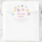 Rond Sticker Pastel Daisy Flower Anniversaire Classique (Sac)
