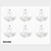 Rond Sticker Pastel Floral Graduation (Feuille)