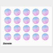 Rond Sticker Pastel Sky Galaxy (Feuille)