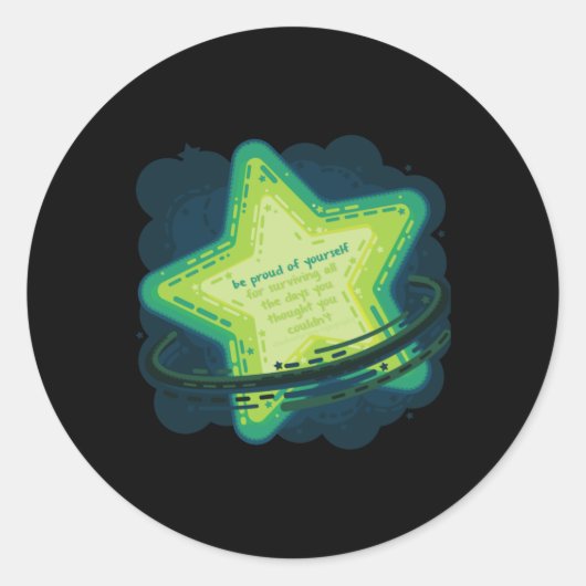 Rond Sticker patiné Days [astéroïde] (Devant)