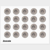 Rond Sticker Pawprint (Feuille)