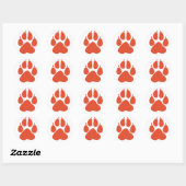 Rond Sticker Pawprint (Feuille)