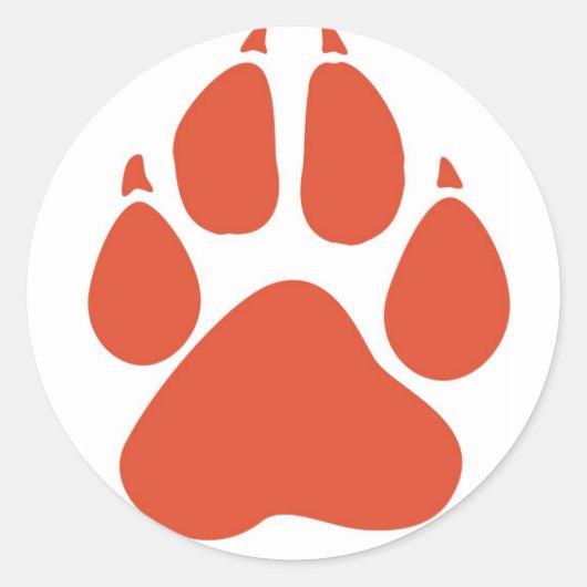 Rond Sticker Pawprint (Devant)