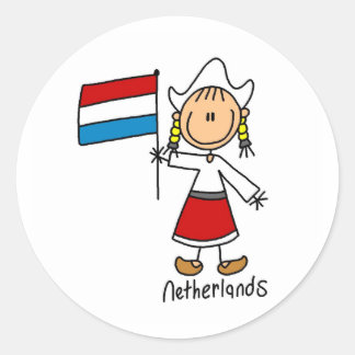 Rond Sticker Pays-Bas