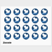 Rond Sticker Peace Dove (Feuille)