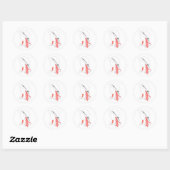 Rond Sticker "Peace Joy Love", Main Tirée (Feuille)