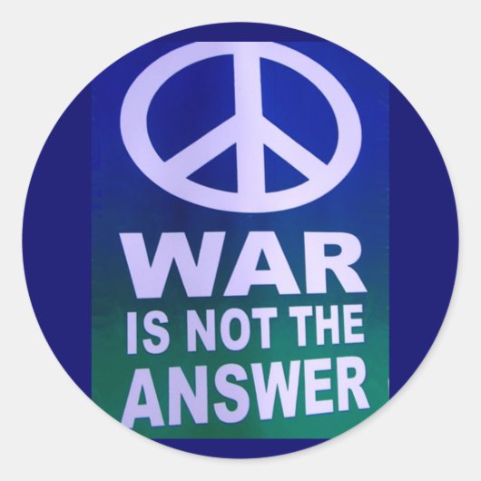 Rond Sticker Peace not War_ (Devant)