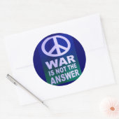 Rond Sticker Peace not War_ (Enveloppe)