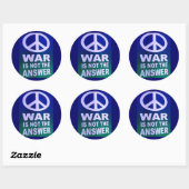Rond Sticker Peace not War_ (Feuille)