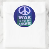 Rond Sticker Peace not War_ (Sac)