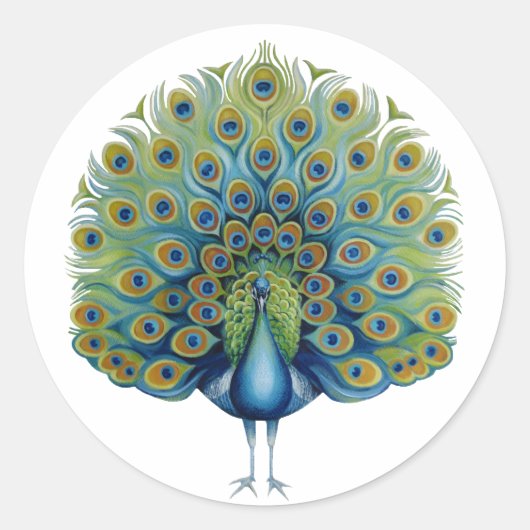 Rond Sticker Peacock (Devant)