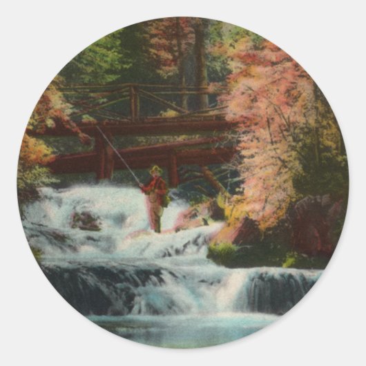 Rond Sticker pêcheur de Black Hills (Devant)