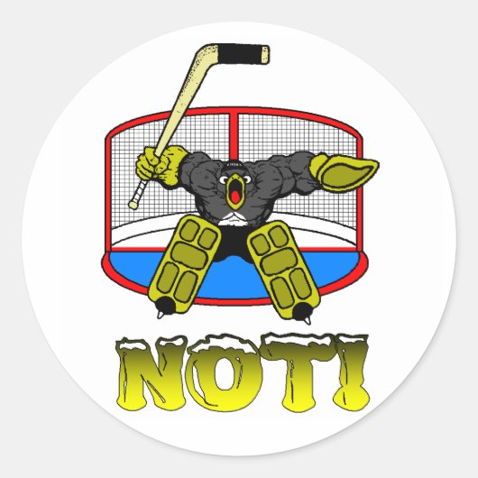Rond Sticker Penguin Goalie NOT (Devant)