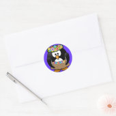 Rond Sticker - Penguin Hoola Dancer (Enveloppe)