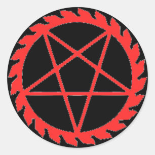 Rond Sticker Pentagram