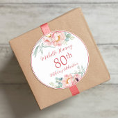 Rond Sticker Peony Birthday