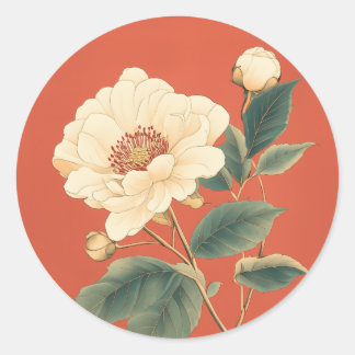 Rond Sticker Peony Serenity