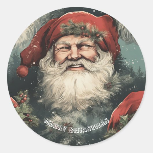Rond Sticker père Noël (Devant)