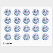 Rond Sticker Père Noël (Feuille)