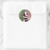 Rond Sticker père Noël Christmas Tree (Sac)