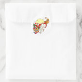 Rond Sticker Père Noël de Noël (Sac)