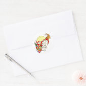 Rond Sticker Père Noël de Noël (Enveloppe)