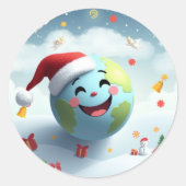 Rond Sticker père Noël Planet (Devant)