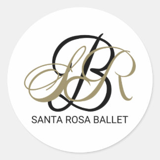 Rond Sticker Père Noël Rosa Ballet Signature