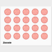Rond Sticker personnalisable de fraises et crème (Feuille)