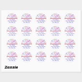 Rond Sticker personnalisable de notes de musique (Feuille)