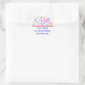 Rond Sticker personnalisable de notes de musique (Sac)