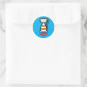 Rond Sticker personnalisable meWOW Cat Good Job Reward (Sac)