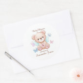 Rond Sticker personnalisé baby shower (Enveloppe)