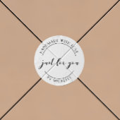 Rond Sticker Personnalisé Élégant Fait À La Main Avec A