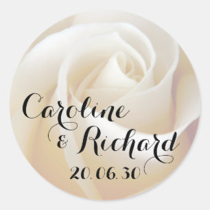 Rond Sticker personnalisé Mariage floral